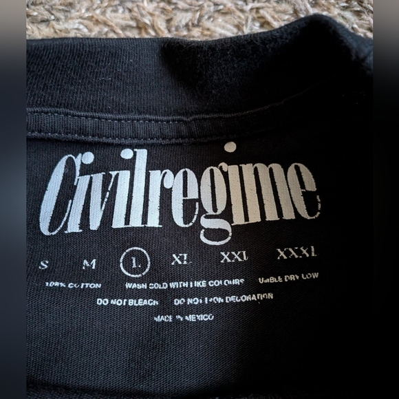Civil Regime Marvel Wolverine Black Cotton Logan Shirt Men's L - Picture 4 of 8